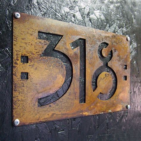 rusticm metal house numbers|country style house numbers.